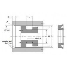 Ущільнення поршня односторон. дії, пневматичне, 58*48*4,25